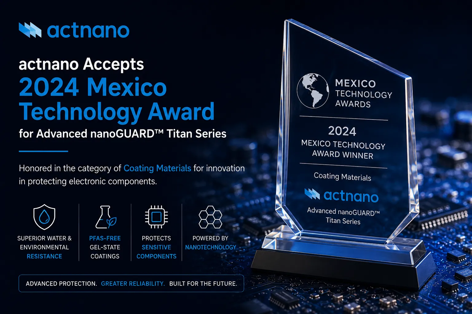 actnano Accepts 2024 Mexico Technology Award for Advanced nanoGUARD™ Titan Series Image